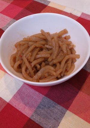 包丁いらず！細切りこんにゃく炒め。-レシピのメイン写真