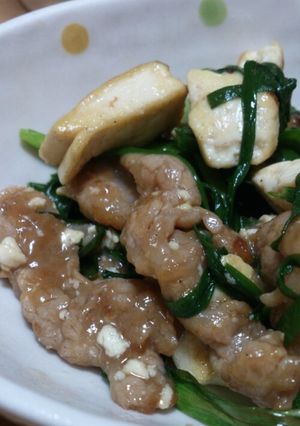 激うま！ニラと豆腐と豚肉の中華風炒め-レシピのメイン写真