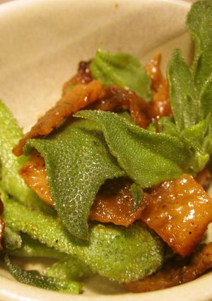 アイスプラントと鶏皮のおつまみ-レシピのメイン写真