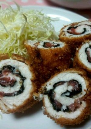 絶品＊ササミの梅肉巻きフライ-レシピのメイン写真
