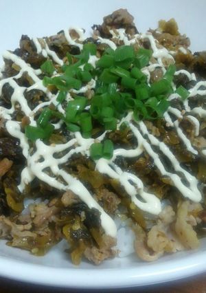 簡単だけど皆大好き＊豚高菜丼-レシピのメイン写真