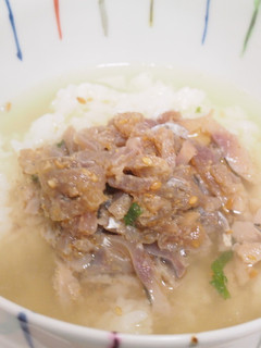 お茶漬け~鯵のたたき。-レシピのメイン写真