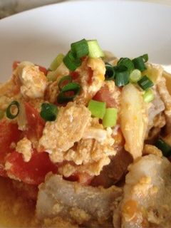簡単!豚肉とトマトの卵炒め-レシピのメイン写真