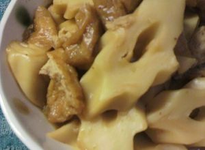 和惣菜＊ちくわぶと油揚げの煮物。-レシピのメイン写真