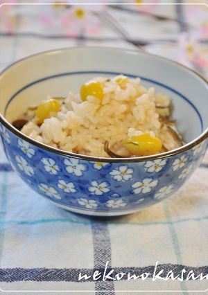 炊飯器にお任せ♡ぎんなんと塩昆布のご飯-レシピのメイン写真