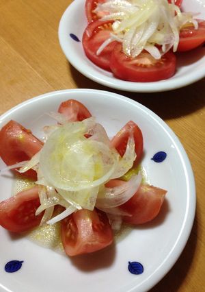 トマトと玉ねぎでサラサラさらだ☆-レシピのメイン写真