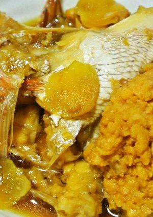 鯛のアラ炊き-レシピのメイン写真