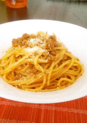 ケチャップのミートソースパスタ-レシピのメイン写真
