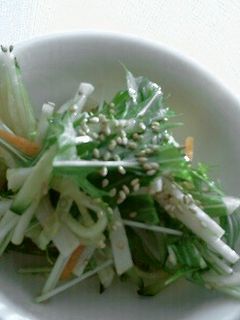 ぱくぱくいけちゃう★シャキッと水菜サラダ-レシピのメイン写真