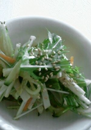 ぱくぱくいけちゃう★シャキッと水菜サラダ-レシピのメイン写真