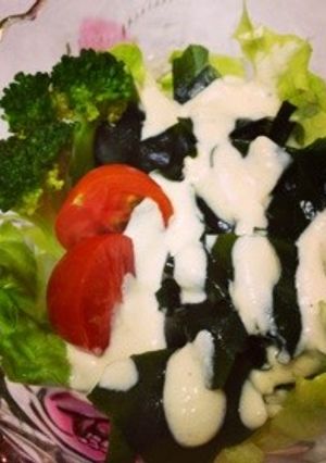 わかめサラダに豆腐シーザードレッシング☆-レシピのメイン写真