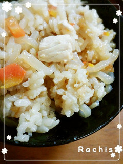 鶏むね肉で作る炊き込みご飯♪-レシピのメイン写真