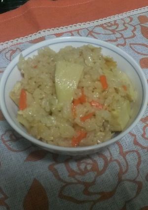 シリコンスチーマーでたけのこご飯-レシピのメイン写真