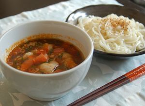 豚バラとトマトのつけダレそうめん-レシピのメイン写真