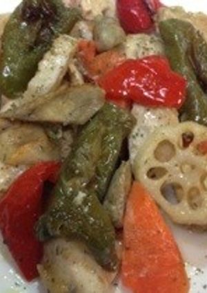 野菜たっぷりローストチキン-レシピのメイン写真