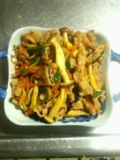 3月11日晩飯 【豚肉の味噌漬け炒め】-レシピのメイン写真