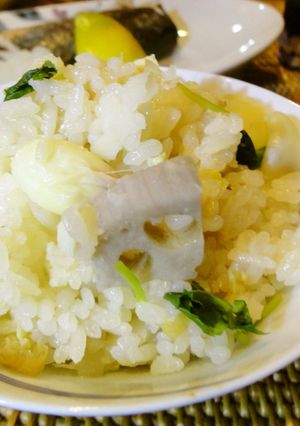 百合根と蓮根ごはん♪-レシピのメイン写真