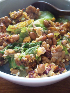 簡単ランチ★納豆レタス丼-レシピのメイン写真