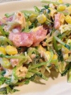 豆苗と鮭フレークのマヨサラダ♪-レシピのメイン写真