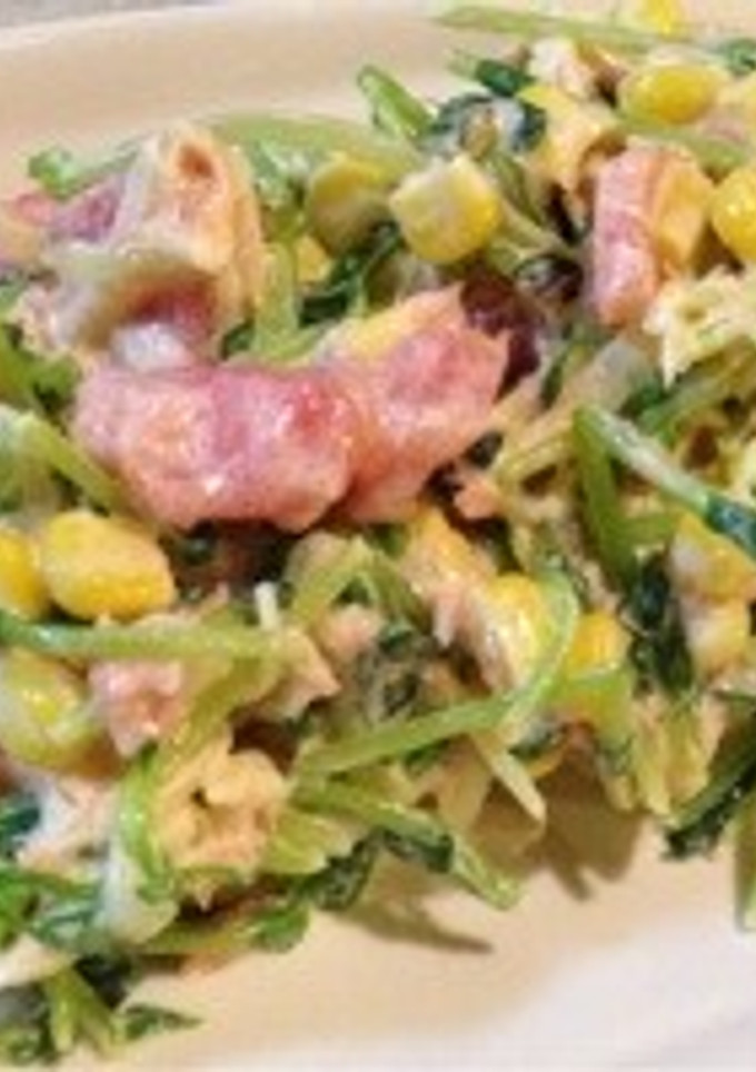 豆苗と鮭フレークのマヨサラダ♪-レシピのメイン写真