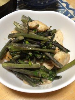 紅菜苔と鶏肉のマヨ醤油炒め-レシピのメイン写真