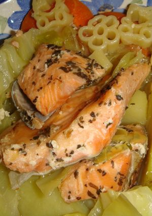 サーモンとキャベツの重ね煮-レシピのメイン写真