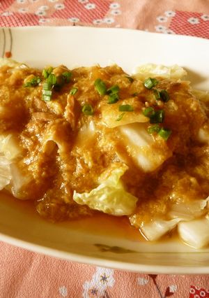 レンジでシャキッ白菜のツナ卵あんかけ♪-レシピのメイン写真