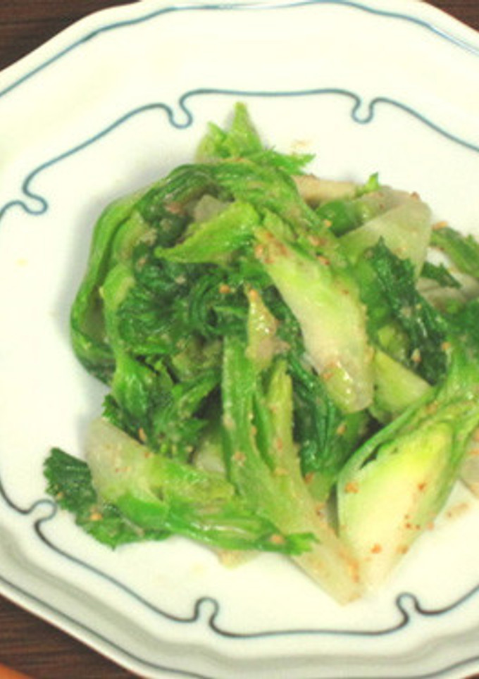 蕾菜の胡麻和え～柚子胡椒風味-レシピのメイン写真
