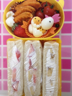 幼稚園最後のお弁当☆フルーツサンド-レシピのメイン写真