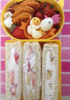 幼稚園最後のお弁当☆フルーツサンド-レシピのメイン写真