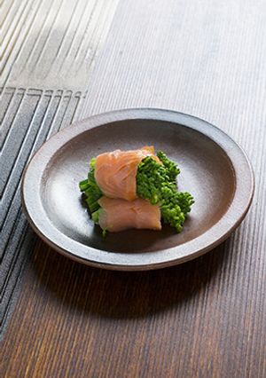 菜の花(からしあえ)スモークサーモン巻き-レシピのメイン写真