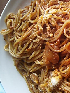 煮込みハンバーグの残りでパスタ-レシピのメイン写真