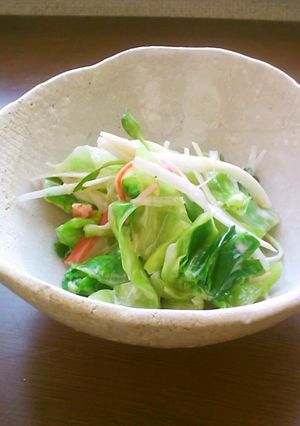 春キャベツと白髪ネギのマヨぽん和え-レシピのメイン写真