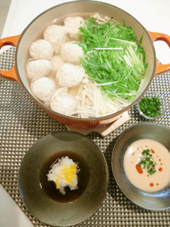 フワフワ♥シンプル鶏つくね鍋-レシピのメイン写真