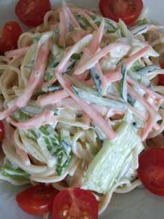 残ったパスタでサラスパ-レシピのメイン写真