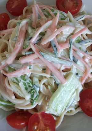 残ったパスタでサラスパ-レシピのメイン写真