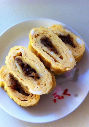 いかなごの釘煮入り卵焼き お弁当に！-レシピのメイン写真