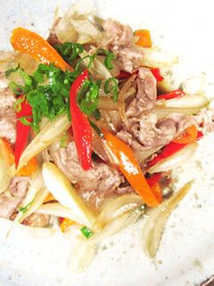 らっきょうと豚肉の炒め物-レシピのメイン写真