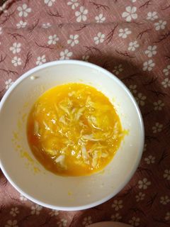 離乳食中期かぼちゃのささ身-レシピのメイン写真