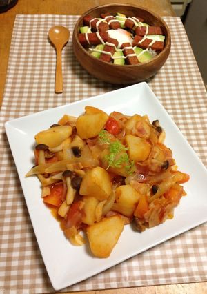 懐かしい味♡洋風トマトベーじゃが！！-レシピのメイン写真