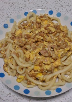 激うま！！医大生のツナ納豆焼きうどん-レシピのメイン写真