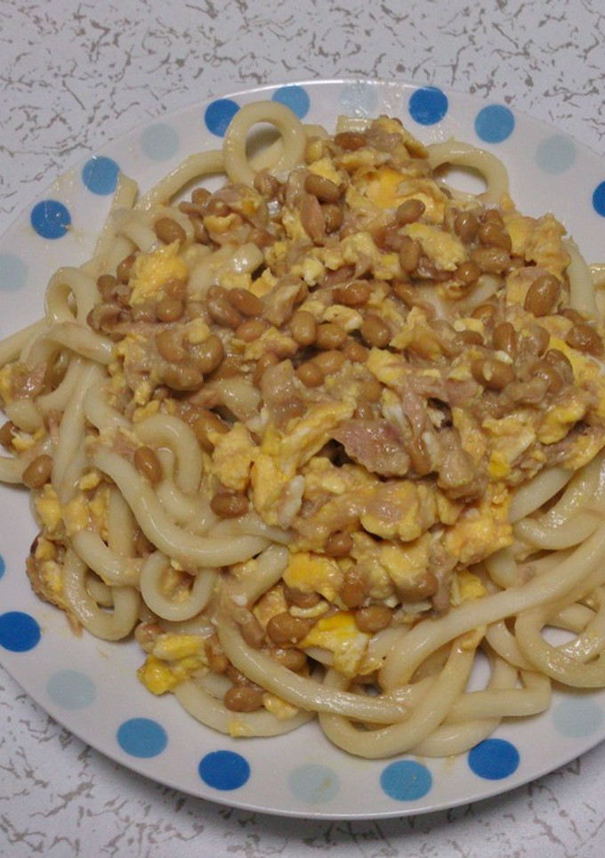 激うま！！医大生のツナ納豆焼きうどん-レシピのメイン写真