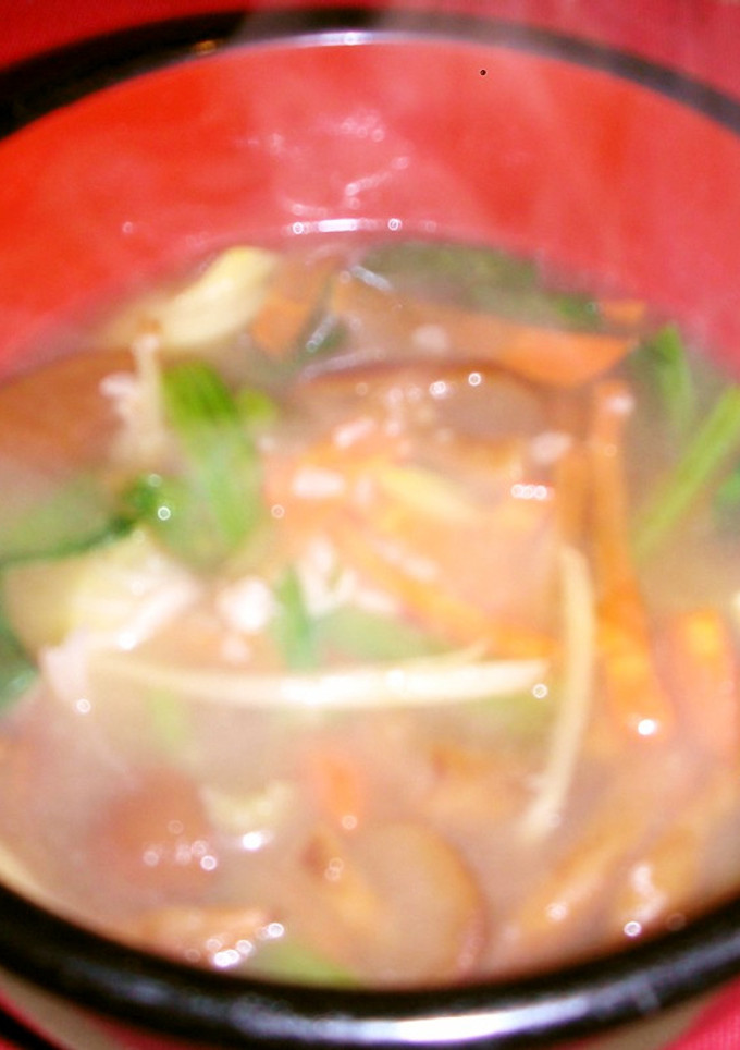 きのこと春野菜の中華スープ-レシピのメイン写真