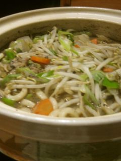 ブラックうどん♪ごま味噌煮込みうどん鍋♨-レシピのメイン写真