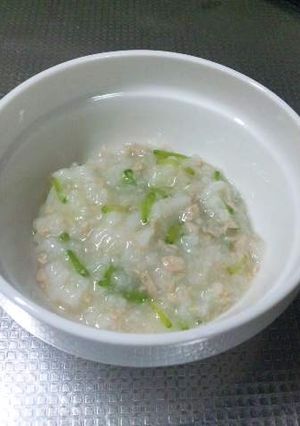 マグロとさやえんどうのおかゆ-レシピのメイン写真