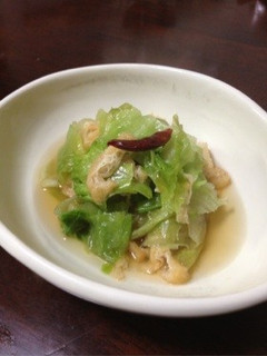 菜食 レタスの煮浸し-レシピのメイン写真