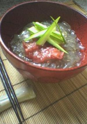 梅風味のふるふるところてん　-レシピのメイン写真