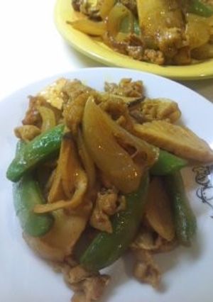 旬☆スナップえんどうと豚のカレー炒め-レシピのメイン写真
