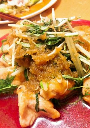 タレ飲み干した！鶏肉と水菜のおろし煮-レシピのメイン写真