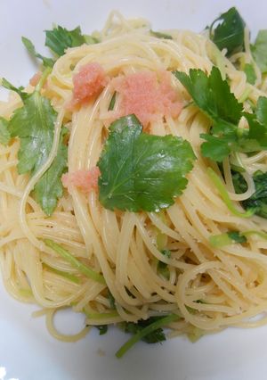 タラコとバターと三つ葉のパスタ-レシピのメイン写真